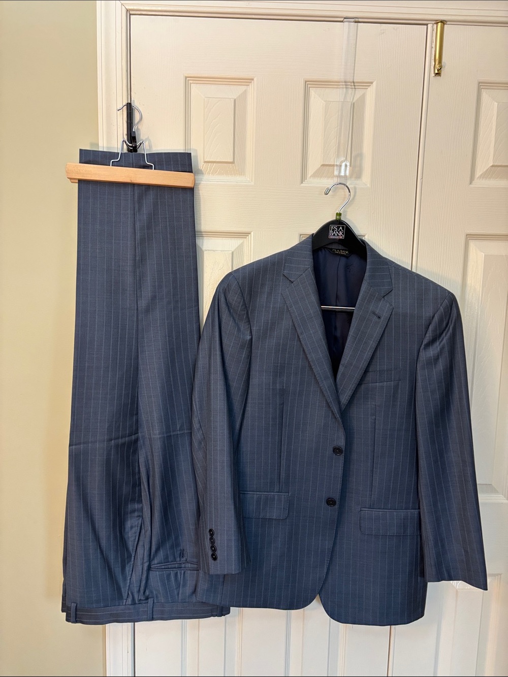 Jos. A. Bank Men's Gray Pinstripe Two-Piece Suit